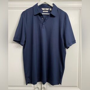 Joseph Abboud Men’s Large Navy Blue Short Sleeve Liquid Soft Polo Shirt Golf